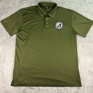 AKWA Classic Mens Large Polo Shirt Olive Green K9s For Veterans Made in USA